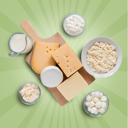 الأجبان الطبيعية من حليب بقري